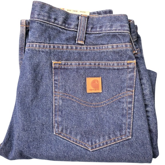 Carhartt Mens Straight Traditional Fit Jeans Size 36x30 B480 DVB Blue Slim NWT - Picture 1 of 10